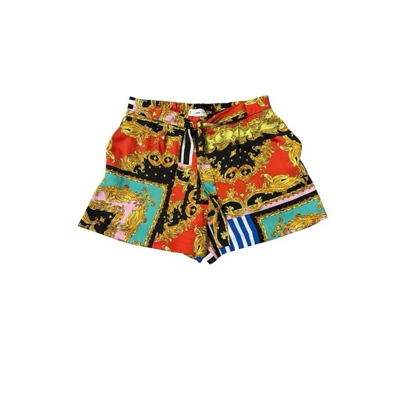 MNG Mango Printed Shorts Multicolor Women's size L - Picture 1 of 5